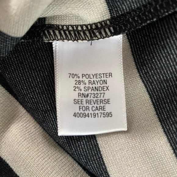 Elle Black and Red Striped Pencil Skirt - Picture 3 of 7